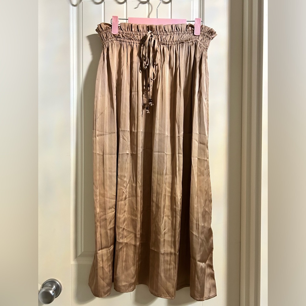 Magaschoni Tan Maxi Skirt
